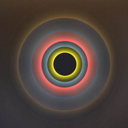 Concentric Pastel Sconce Light Blue Yellow Pink