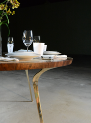 Round Cast/Mill Dining Table - blankblankinc